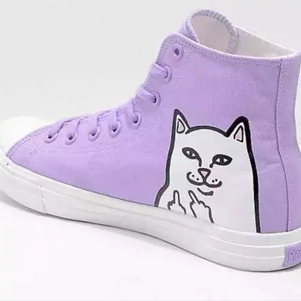 NIB NEW Rip n dip Lord Nermal Lavender Canvas High Top Sneakers Unisex 10 M